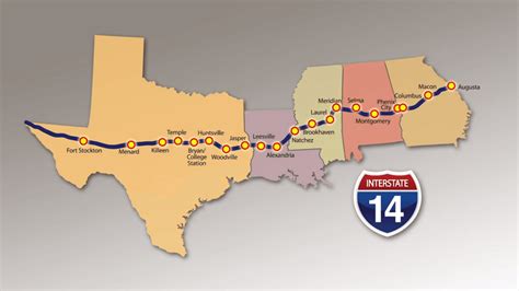 New Proposed Interstate I 14 Would Link 5 Southern States