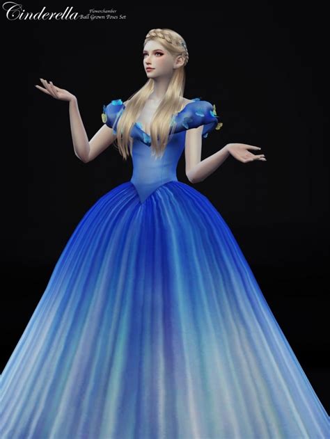Cinderella Ball Grown Poses Set At Flower Chamber Sims 4 Updates