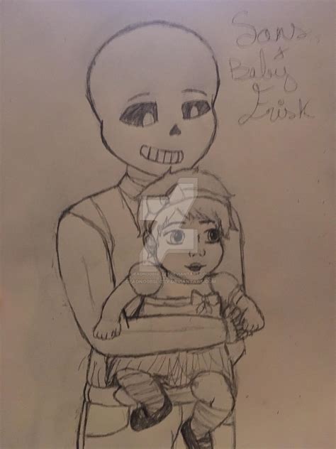 Wip Sans And Baby Frisk From Chronicles Of Bones By Deadno0bslizzy On