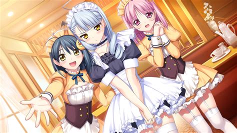 Game Cg Gray Hair Hikari Gi Inaho Kinoshita Mio Kusunoki Chitose Long