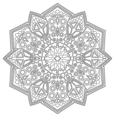 Mandalas To Color Hard