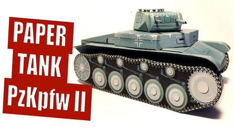 Paper Tank Model Panzer 2 Ww2 Diy Paper Tank Craft Or Cardboard Tank