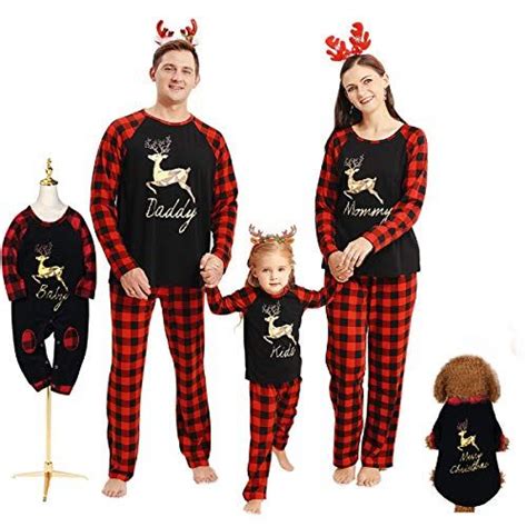 Borlai Pijamas Navidad Para Familias Invierno Otoño Toppantalones Ropa