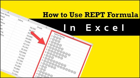 How To Use Rept Formula In Excel The Repeat Function In Excel Youtube