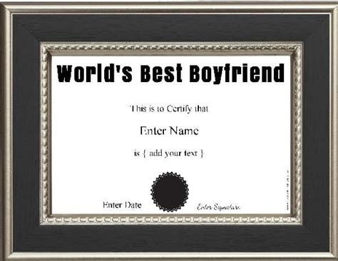 Best Boyfriend Award Free Customization