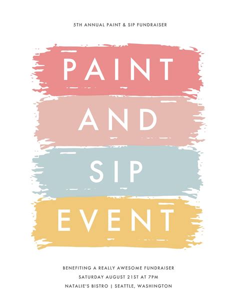 Sip And Paint Flyer Template