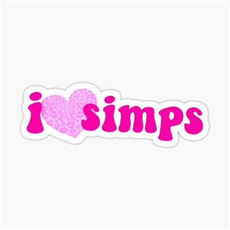 I Heart Simps Y2k Meme Sticker For Sale By Oklivv Redbubble