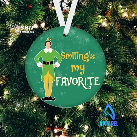Buddy The Elf Smilings My Favorite Christmas Ornament Etsy