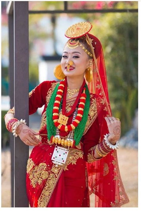 Beautiful Limbunepali Bride In A Traditional Limbu Outfit Dress Culture Nepal Clothing