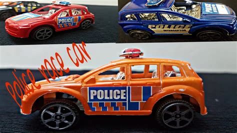 Different Colour Police Race Car Unboxing Youtube