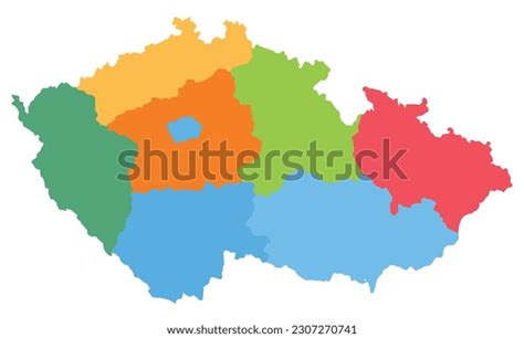 Czech Republic Political Map Vector Perfect Stock Vector Royalty Free
