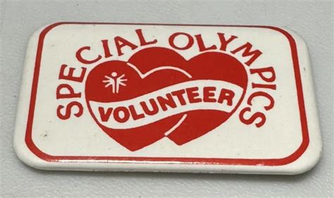 Vintage Special Olympics Volunteer Athletics Sports Athletes Pin