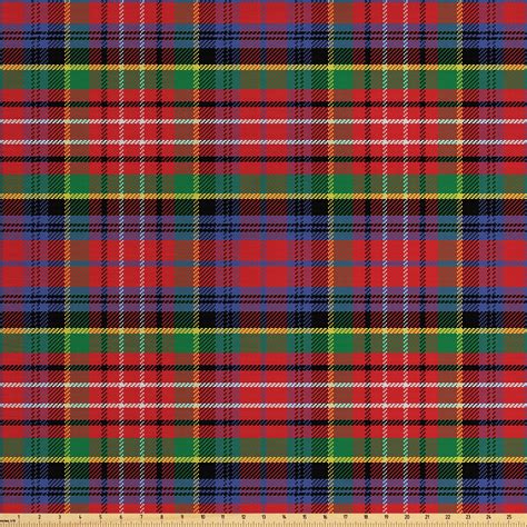 Plaid Fabric By The Yard Caledonia Scottish Traditional Pattern Tartan