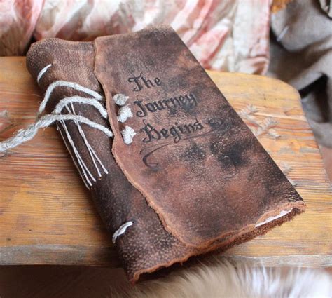 Leather Travel Journal Medieval Wedding Guestbook Bridal Shower