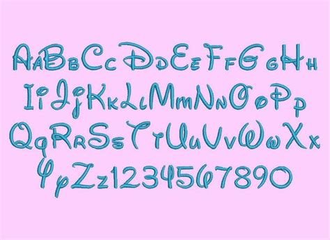 Disney Embroidery Font 5 Size Embroidery Designs Monogram Fonts Bx