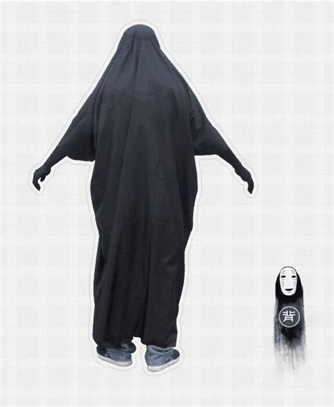 Adult Spirited Away Faceless Costume Mask Cosplay Costume Cosplay