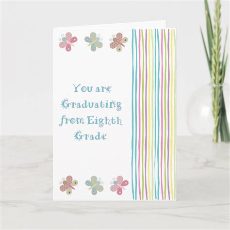 Eighth Grade Graduation Card For A Girl Zazzle Graduation Cards