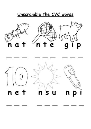 Unscramble Cvc Words To Correct Them Teaching Resources