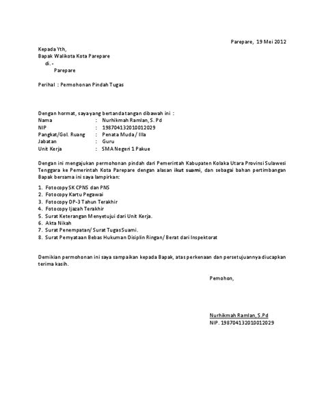 Documents similar to surat an serahan tugas emi. (DOC) contoh surat pindah tugas | Kaharuddin Hanun ...
