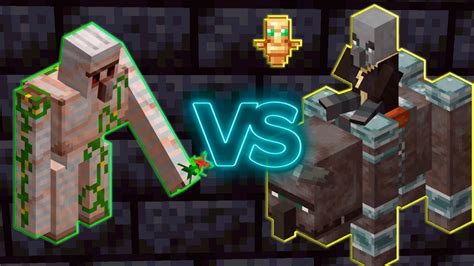 Iron Golem Vs Ravager Jockey Evoker Minecraft Mob Battle