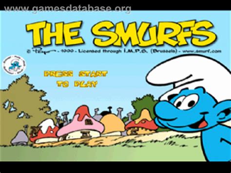 The Smurfs Sony Playstation Artwork Title Screen