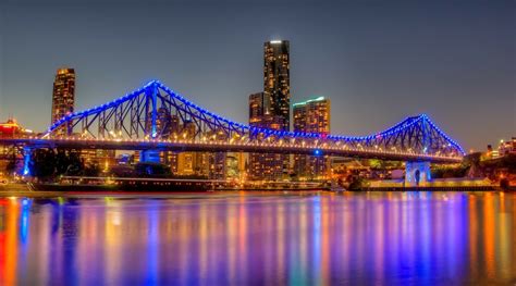 Download Australia City Bridge Brisbane Man Made Story Bridge Hd Wallpaper