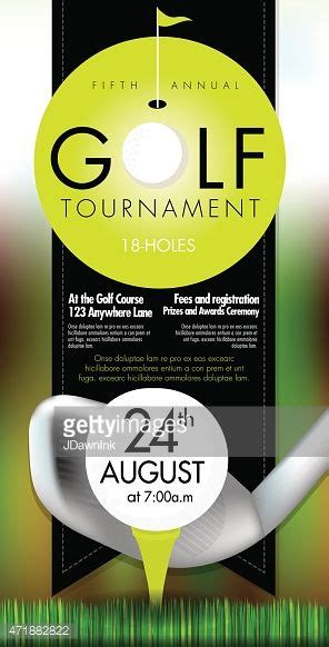 vector illustration  golf tournament invitation layout