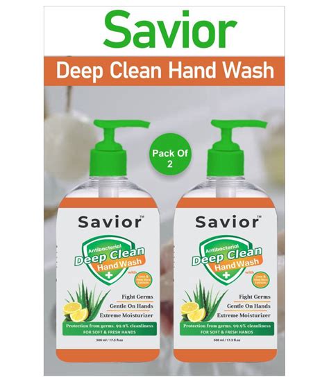 Savior Antibacterial Deep Clean Handwash 1060 Ml Pack Of 2 Buy Savior Antibacterial Deep Clean