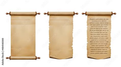 Fototapeta Old Parchment Paper Scroll And Ancient Papyrus Manuscript