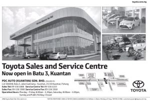 Why service your toyota with us? Toyota new 3S centre in Kuantan - Malaysia Center of ...