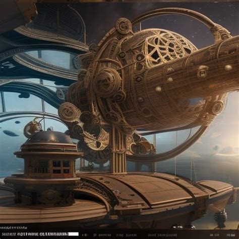 Steampunk Space Station Ai Generated Artwork Nightcafe Creator