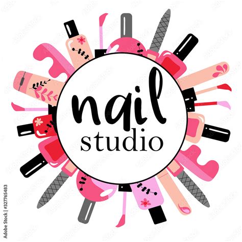 Vector Logotype Design For Nail Salon Studio Bar Spa Boutique Nail