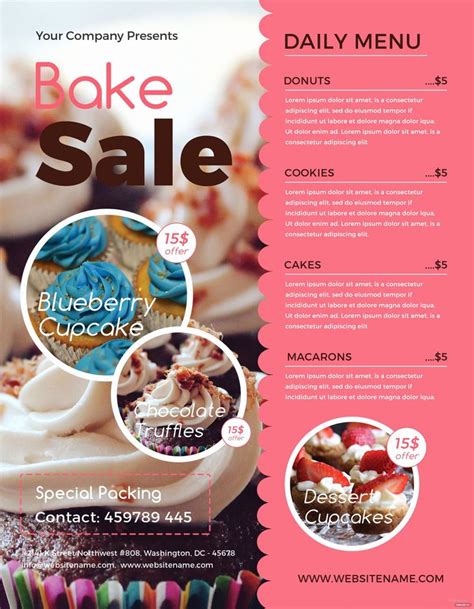 Free Printable Bake Sale Flyers Best Of Free Bake Sale Flyer Template