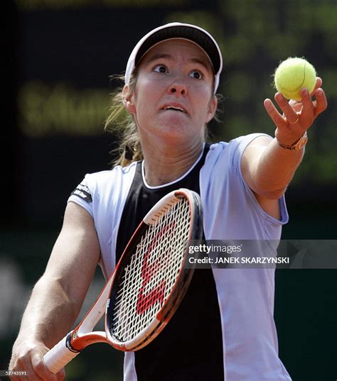 Justine Henin Hardenne From Belgium Serves To Svetlana Kuznetsova