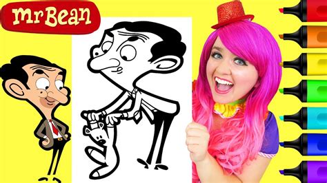 Coloring Mr Bean And Teddy Animated Series Coloring Page Prismacolor
