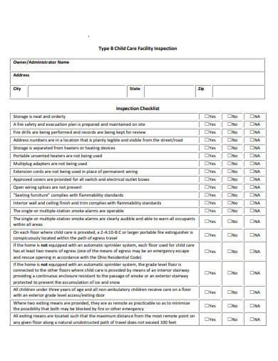 11 Child Care Inspection Checklist Templates In Pdf Doc