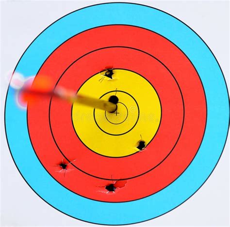 Archery Target With Arrow Stock Photo Image Of Pursuit 30310330