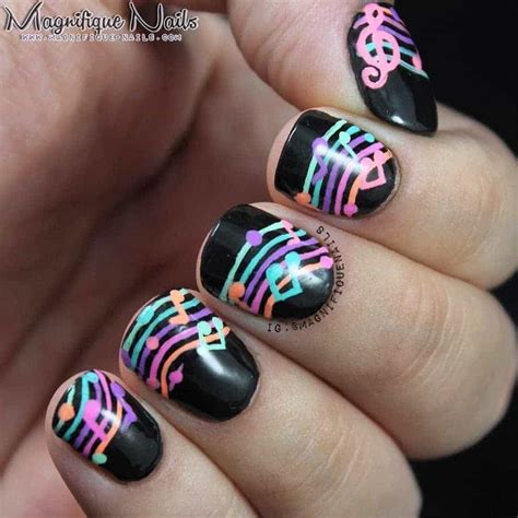 25 Coolest Music Note Nail Designs Youll Love Naildesigncode
