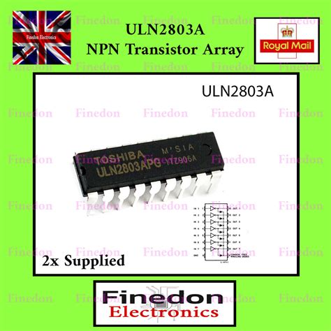 2 Pcs Uln2803a Uln2803apg Toshiba Npn 8 Darlington Transistor Array Ic