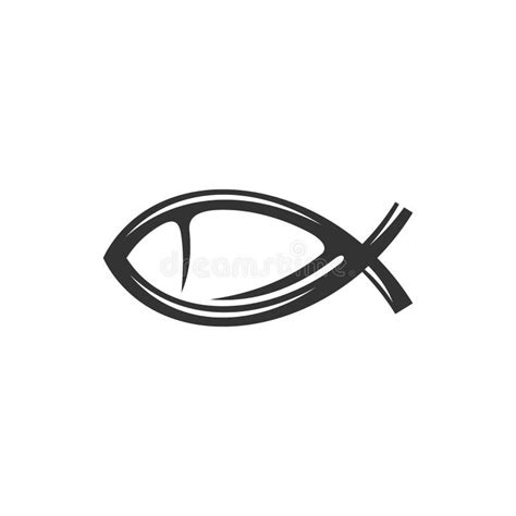 Christian Jesus Fish Isolated Ichthys Symbol Stock Vector