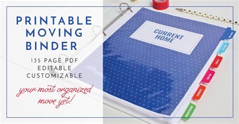 Printable Smooth Move Binder Kit With Excel Spreadsheet To Do List