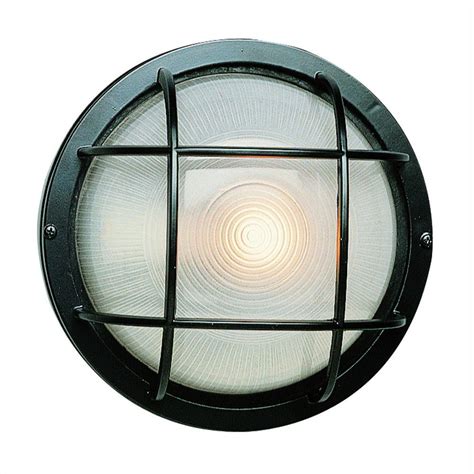 Bel Air Lighting Bulkhead 1 Light Black Outdoor Wall Or Ceiling Mounted
