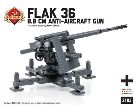 Flak 36 88 Cm Anti Aircraft Gun Brickmania Toys
