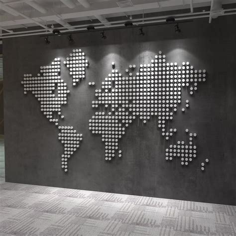 3d World Wall Map Of The World Map Elevated Office Decor Etsy