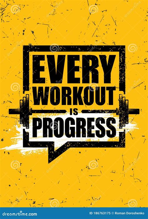Every Workout Is Progress Inspiring Sport Workout Typography Quote
