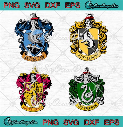 Harry Potter Logo Ravenclaw Hufflepuff Gryffindor Slytherin Svg Png Eps