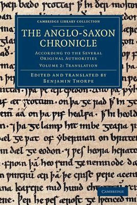 The Anglo Saxon Chronicle According To The Several Original