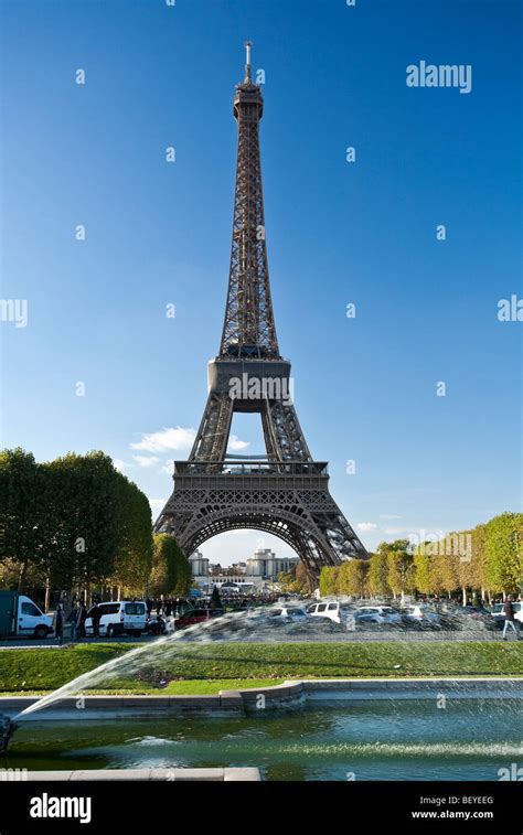 The Eiffel Tower 320m 1050ft High Viewed From Parc Du Champ De Mars