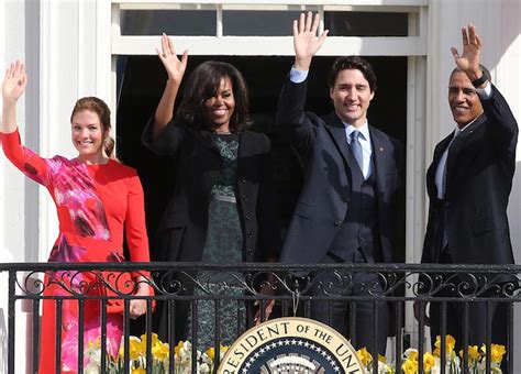 President Barack Obama And Michelle Obama Welcome Canadian Prime Minister Justin Trudeau And His