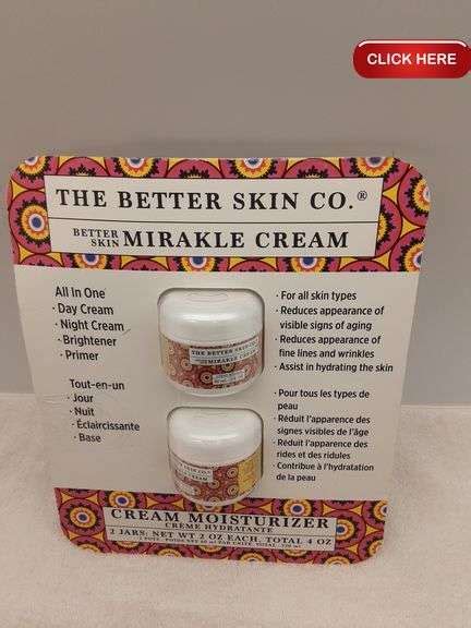 the better skin co mirakle cream 2 2 oz jars rideau auctions